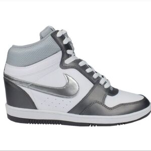 Nike Force Sky High White/Metallic Silver/Grey 629746 103 Women Sz 7.5 Rare